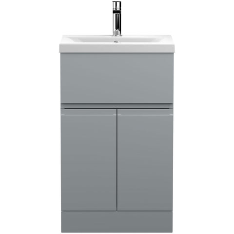 Hudson Reed Urban Grey 500mm Floor Standing Vanity Unit & Basin 1 - URB201A