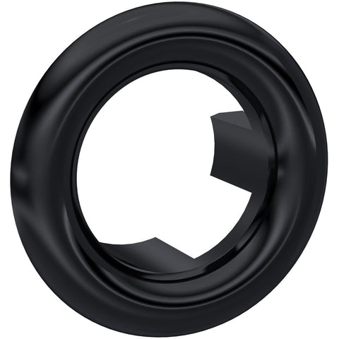 Hudson Reed Black Round Overflow Cover - OVFL02