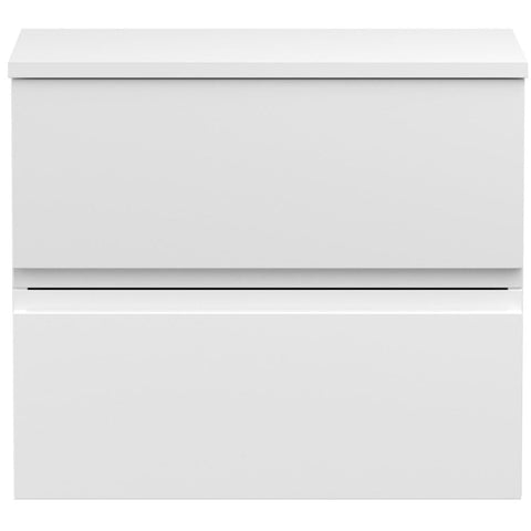 Hudson Reed Urban White 600mm Wall Hung 2-Drawer Vanity Unit & Worktop - URB104W