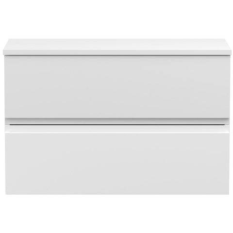 Hudson Reed Urban White 800mm Wall Hung 2-Drawer Vanity Unit & Worktop - URB106W