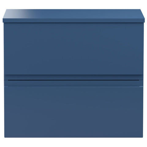Hudson Reed Urban Blue 600mm Wall Hung 2-Drawer Vanity Unit & Worktop - URB304W