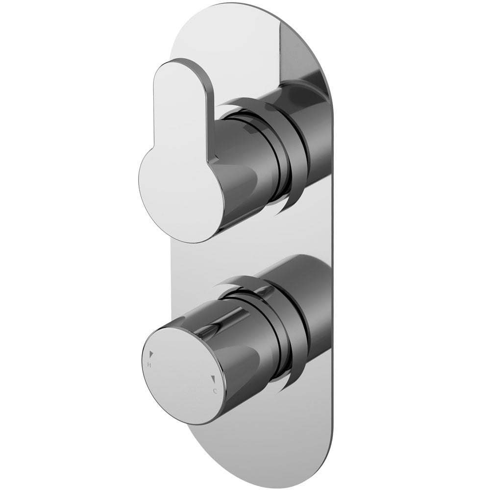 Nuie Arvan Chrome Twin Thermostatic Shower Valve - ARVTW01