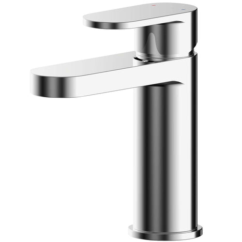 Nuie Binsey Chrome Mono Basin Mixer Tap With Push Button Waste - BIN305