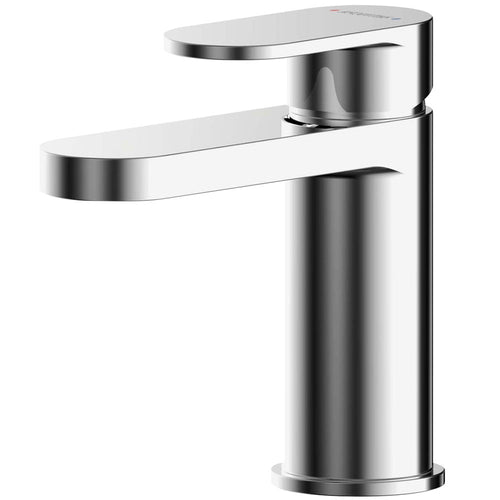 Nuie Binsey Chrome Mini Basin Mixer Tap With Push Button Waste - BIN315