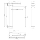 nuie-arvan-matt-black-single-lever-high-rise-mono-basin-mixer-tap---arv470-
