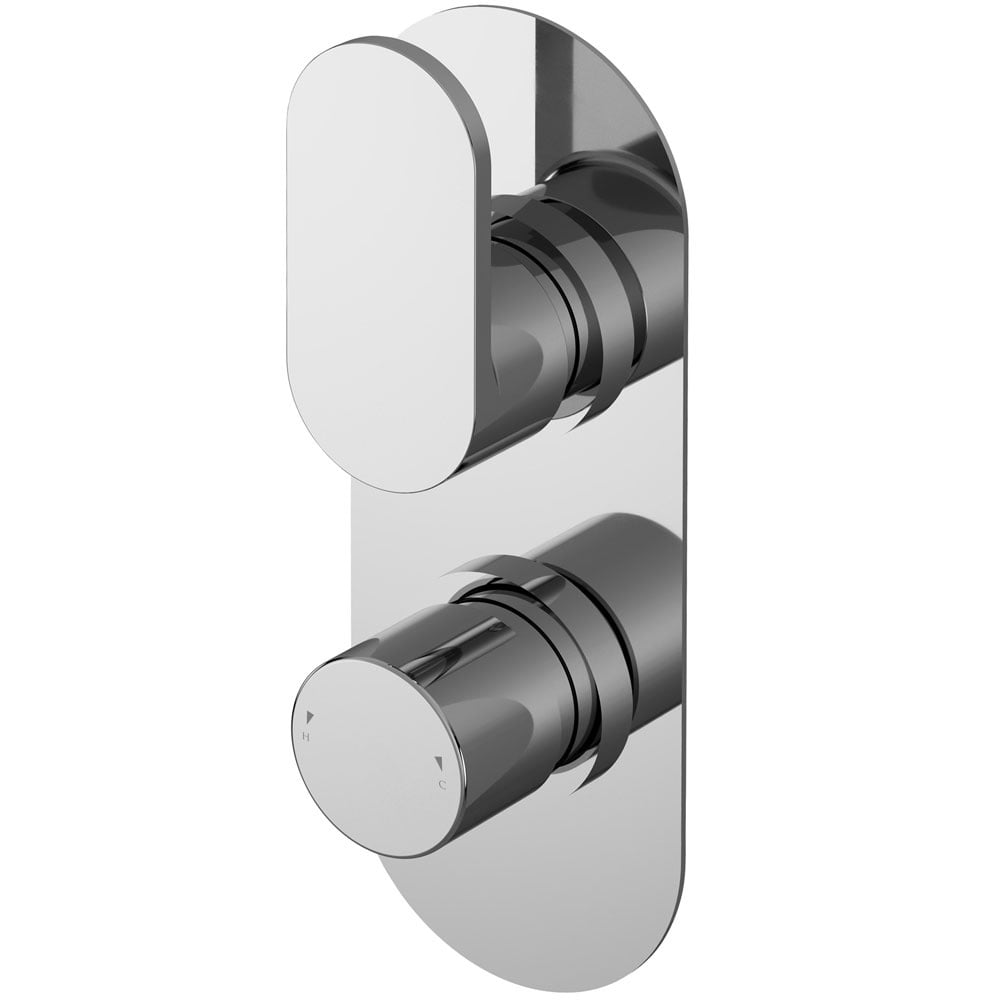 Nuie Binsey Chrome Twin Thermostatic Shower Valve - BINTW01