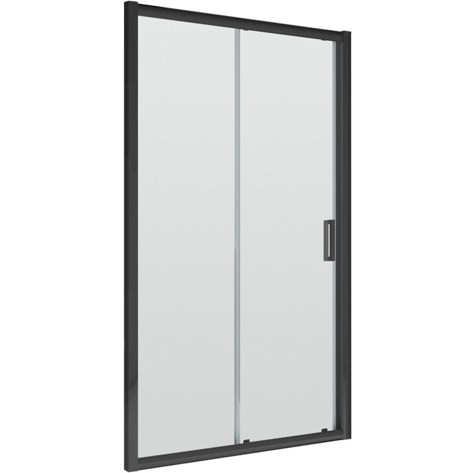 Nuie Pacific Matt Black 1000mm Profile Sliding Door Shower Enclosure
