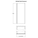 nuie-pacific-matt-black-900mm-shower-enclosure-side-panel-
