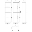 nuie-parade-gloss-grey-256mm-wall-hung-double-door-tall-unit---pmp963-