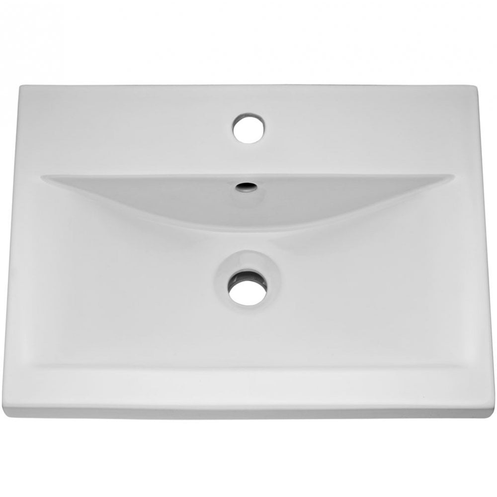 Hudson Reed Coast White Gloss 500mm Floor Standing Cabinet & Basin 1 - CST974E