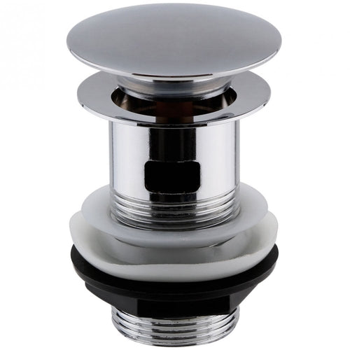 Nuie Chrome Push Button Basin Waste Slotted - EK303