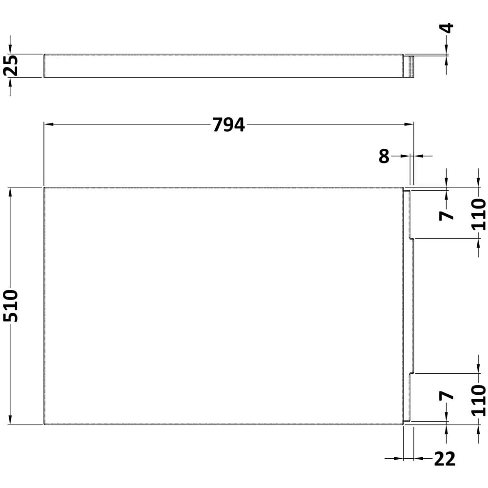 Nuie White 800mm Straight Bath End Panel - PAN144
