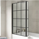 nuie-pacific-matt-black-square-framed-bath-screen-with-fixed-return---nsbs7bf-