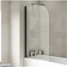 nuie-pacific-matt-black-square-bath-screen---nss7bp-