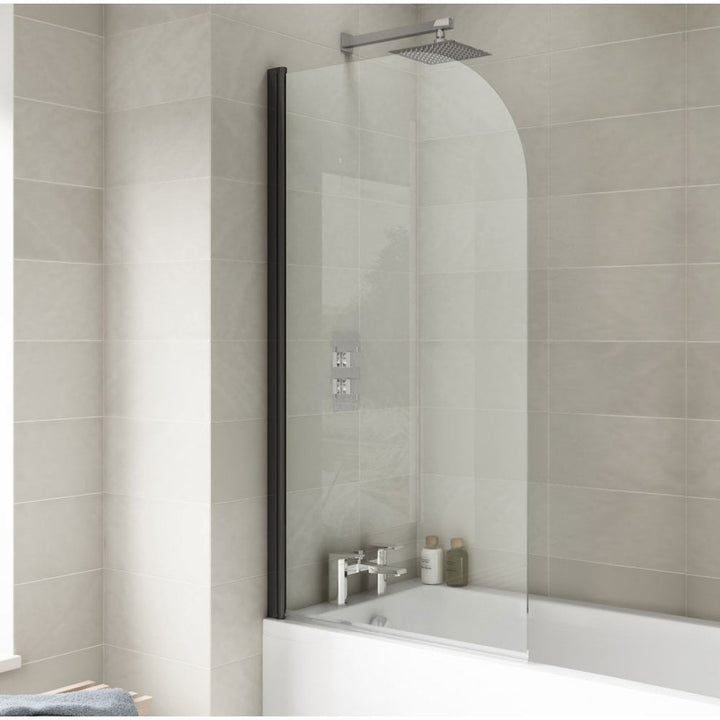 nuie-pacific-matt-black-square-bath-screen---nss7bp-