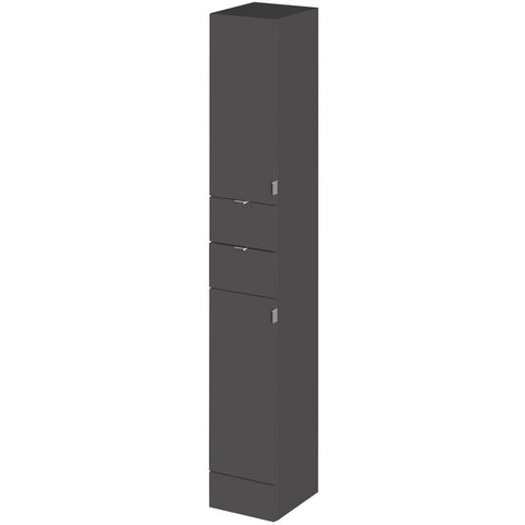 Hudson Reed Fusion Gloss Grey 300mm Tall Unit - OFF962