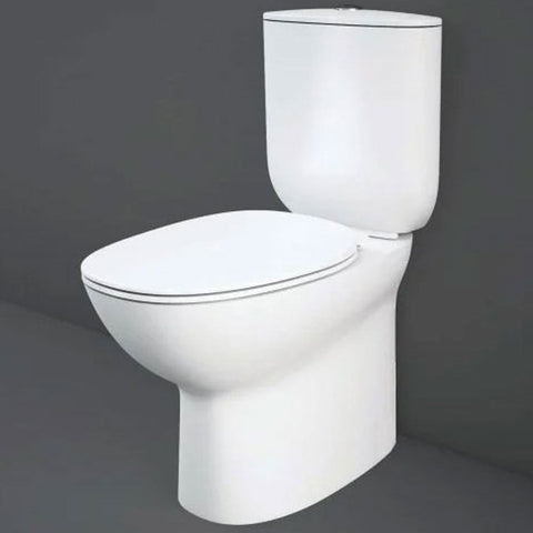 RAK Morning White Rimless Close Coupled Pan, Cistern & Urea Soft Close Seat