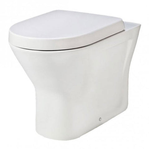 RAK Resort White Back to Wall Rimless Extended Height Toilet Pan & Seat