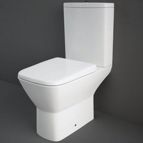 RAK Summit Alpine White Close Coupled Toilet Pan, Cistern & Urea Soft Close Seat - SUMPAKSC