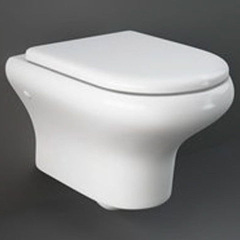 RAK Compact Alpine White Wall Hung Toilet Pan & Soft Close Seat - COMPANWH/010