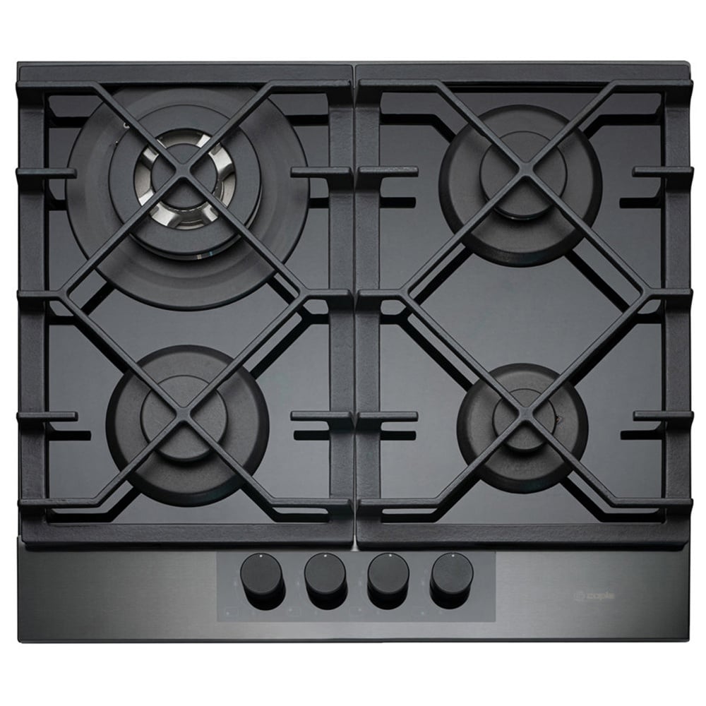 Caple 58.6cm Gunmetal Gas-On-Glass Hob C886G