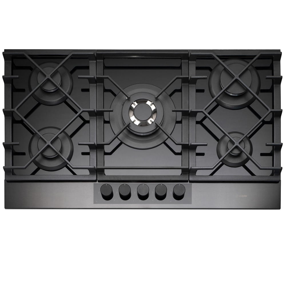 Caple 57.6mm Gunmetal Gas-On-Glass Hob C889G