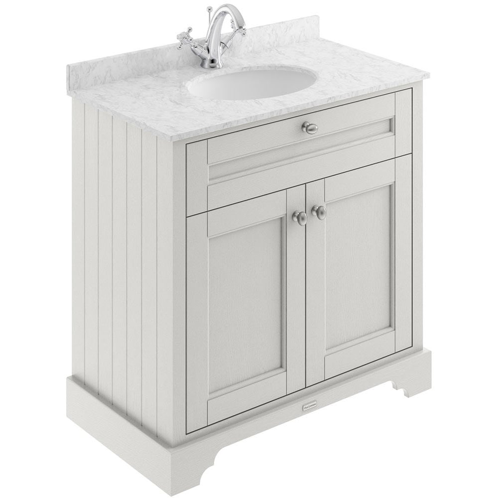 Hudson Reed Old London Timeless Sand 800mm Grey Marble & 1TH Basin Unit LOF429