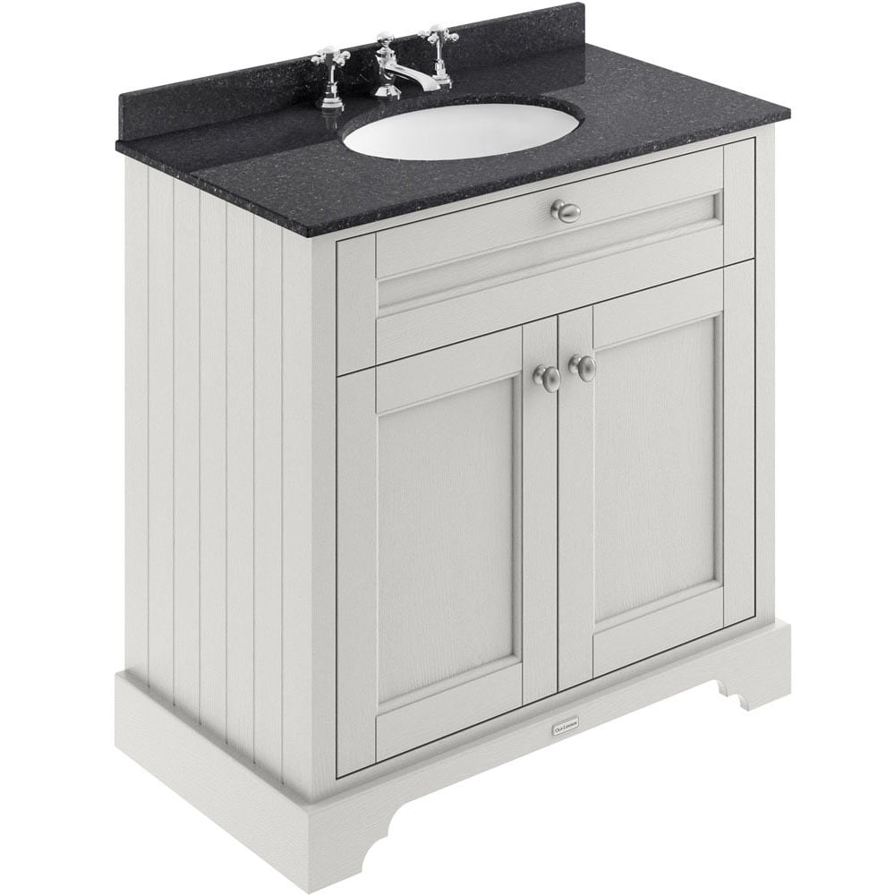 Hudson Reed Old London Timeless Sand 800mm Black Marble & 3TH Basin Unit LOF430