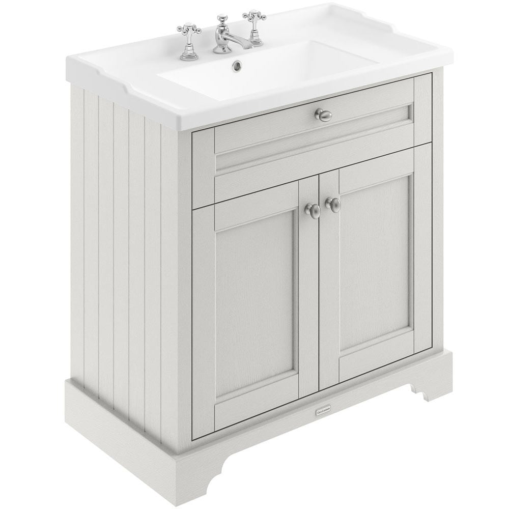 Hudson Reed Old London Timeless Sand 800mm Floor Standing Unit & 3TH Basin LOF435