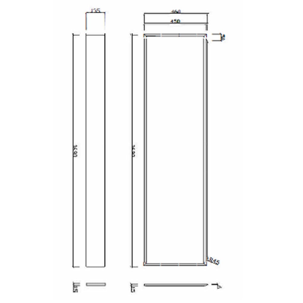 RAK High Gloss White Shower Bath Front Panel 700x460mm - FP1700