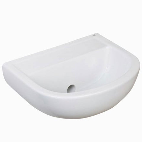 RAK Compact Special Needs White Horizontal Outlet Cloakroom Basin - COM38BASSNHO