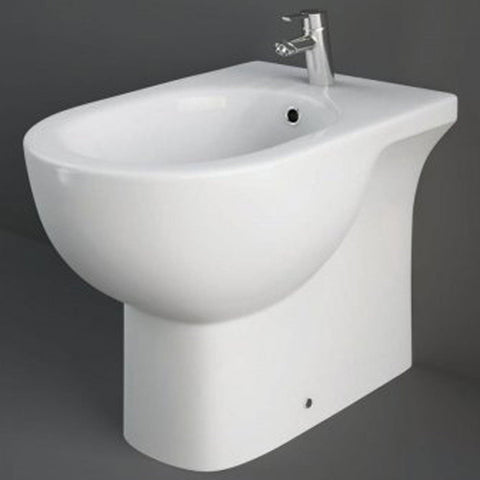 RAK Tonique Alpine White 1 Tap Hole Back to Wall Bidet - TONBID