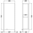 hudson-reed-fusion-gloss-grey-300mm-side-storage-wall-unit---off951-