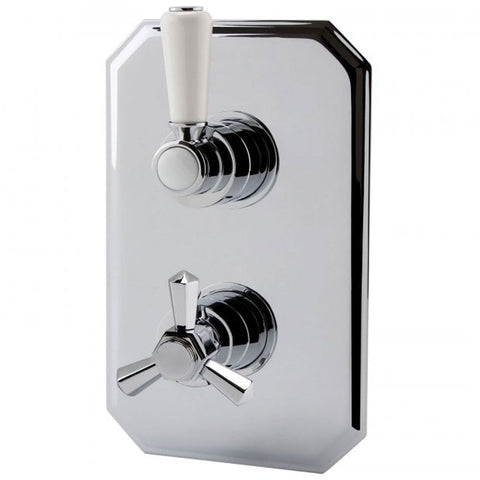 RAK Washington Chrome Thermostatic Dual Outlet Concealed Shower Valve RAKWTN3202