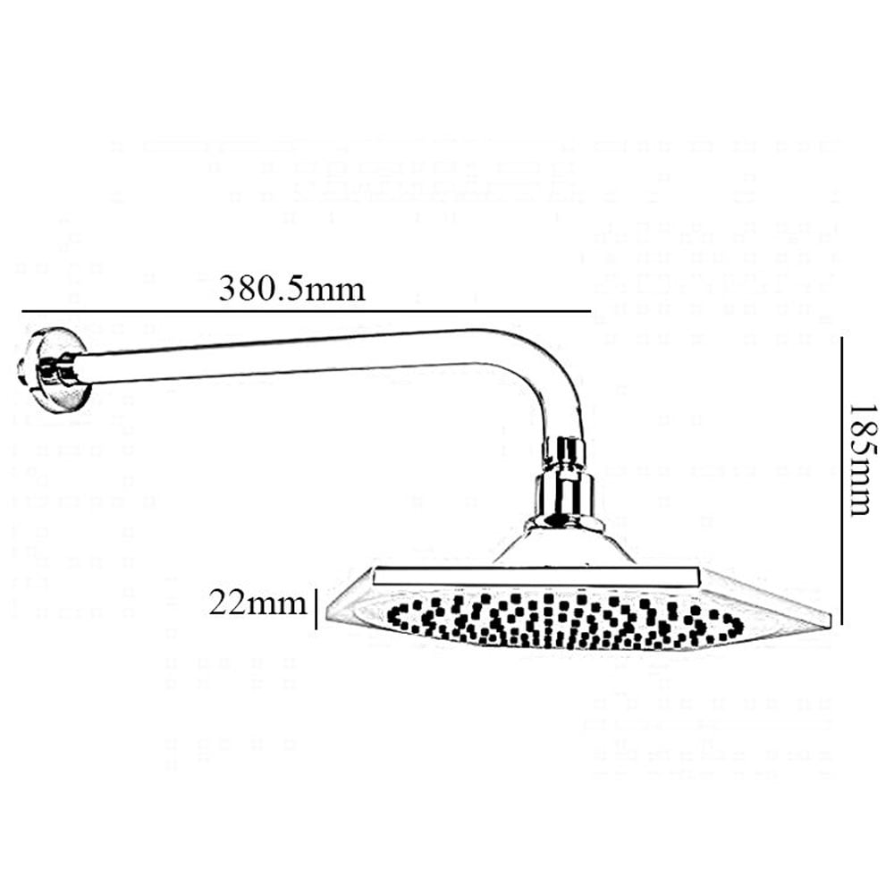 RAK Washington Chrome Shower Fixed Head & Wall Arm - RAKWTN6004