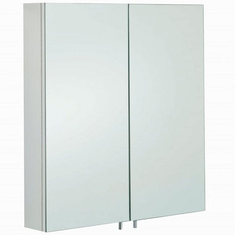 RAK Delta Stainless Steel Double Door Bathroom Mirror Cabinet 600x670mm -12SL801