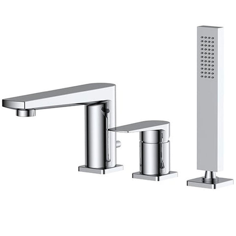RAK Blade Chrome Deck Mounted 3-Hole Bath Shower Mixer Tap - RAKBLD3012