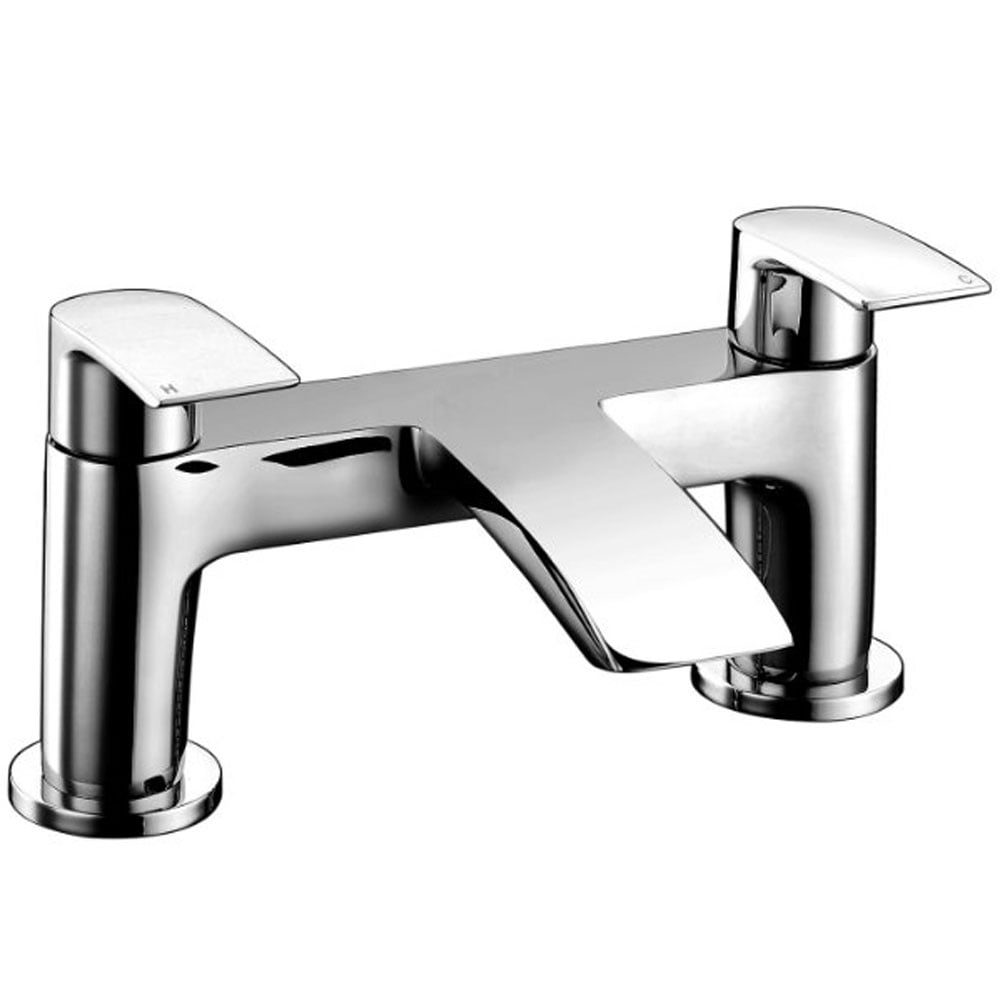 RAK Curve Chrome Deck Mounted Dual Lever Bath Filler Tap - RAKCRV3004