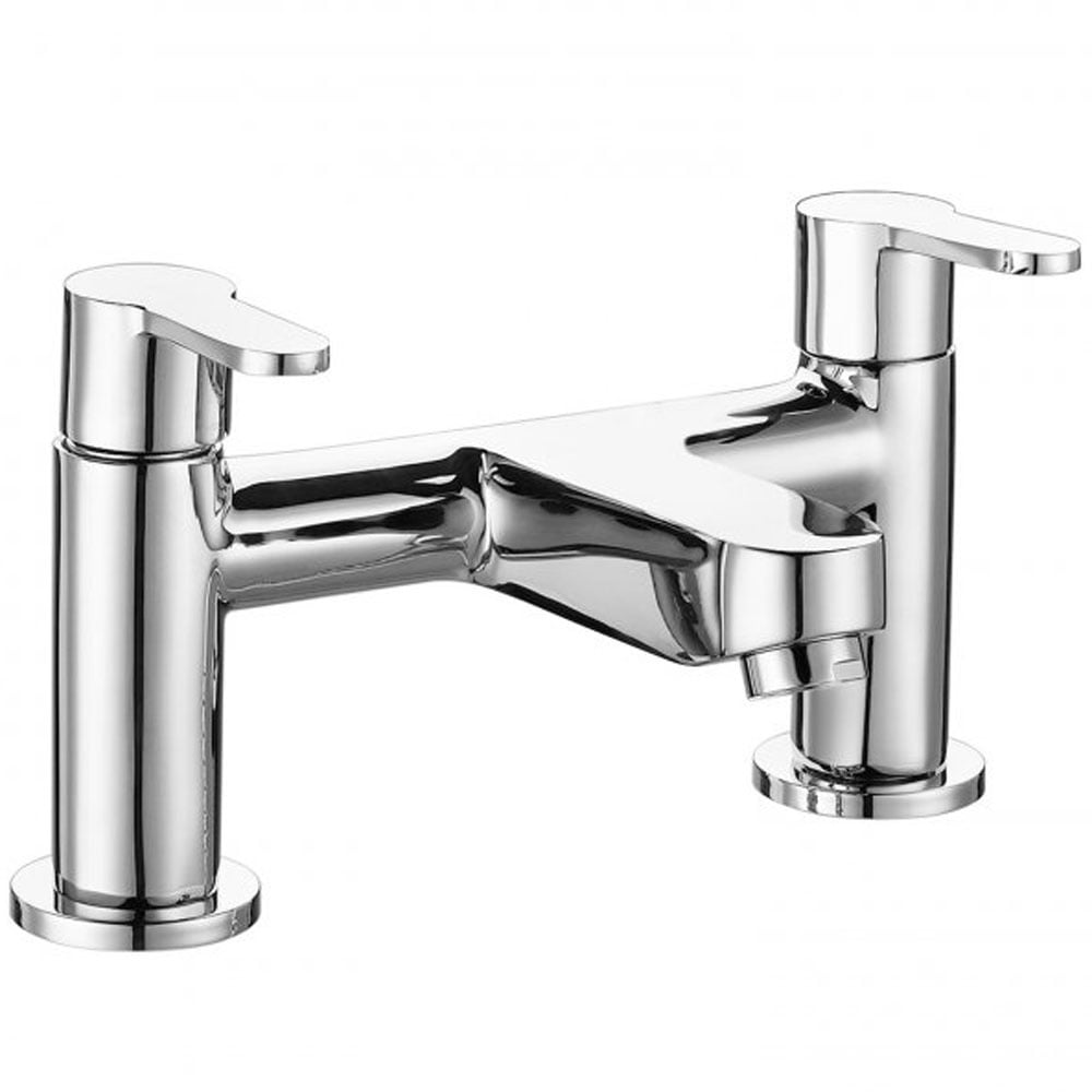RAK Morning Chrome Deck Mounted Dual Lever Bath Filler Tap - RAKMRN3004