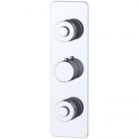 RAK Prima Tech Chrome Vertical Thermostatic 2 Outlet Concealed Shower Valve