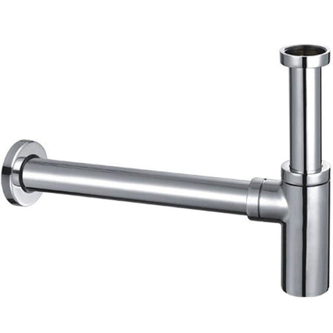 RAK Chrome Round Faucet Bottle Trap With 320mm Tube - RAKRBTP002