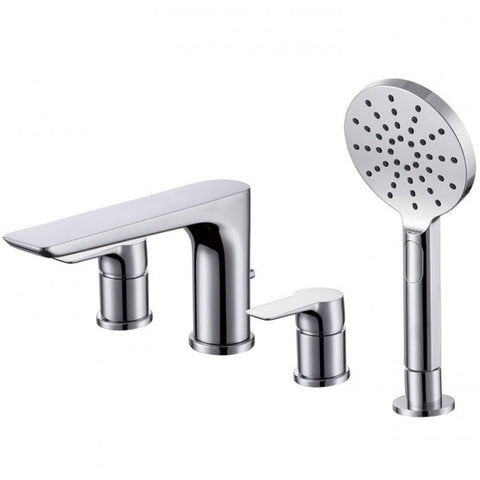 RAK Sport Chrome 4-Hole Bath Shower Mixer Tap & Handset - RAKSPO3013