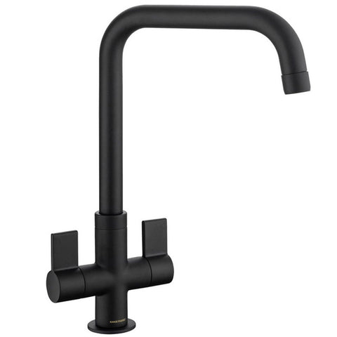 Rangemaster Aquaquad Dual Lever Kitchen Sink Mixer Tap with Twin Lever Control
