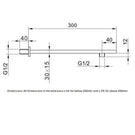 rak-black-wall-mounted-square-shower-arm-300mm---rakshw0001b-