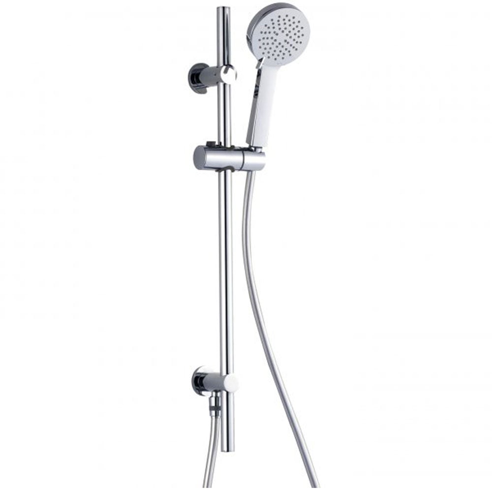 RAK Showering Chrome Round Slider Rail Shower Kit & Three Function Handset