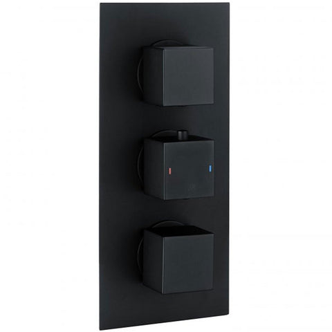 RAK Showering Black Thermostatic 2 Outlet Concealed Shower Valve - RAKSHW3203SB