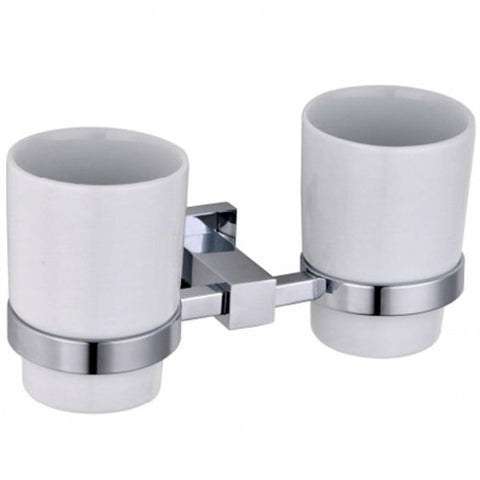 RAK Cubis Chrome Double Tumbler & Holder - RAKCUB9904