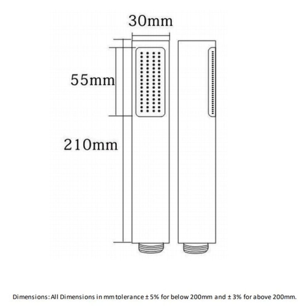 RAK Showering Chrome ABS Round Shower Handset - RAKSHW4004