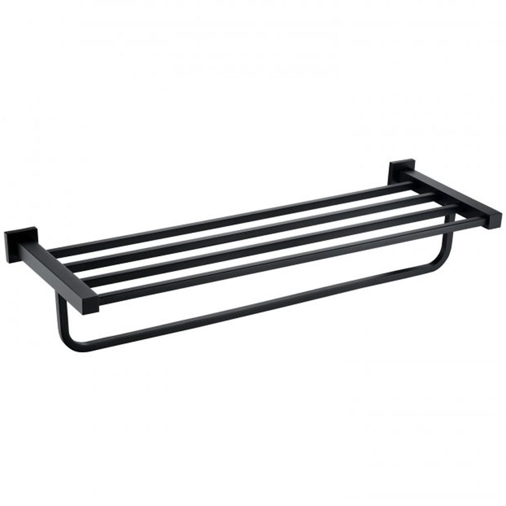 RAK Cubis Black Towel Shelf 600mm - RAKCUB9914B