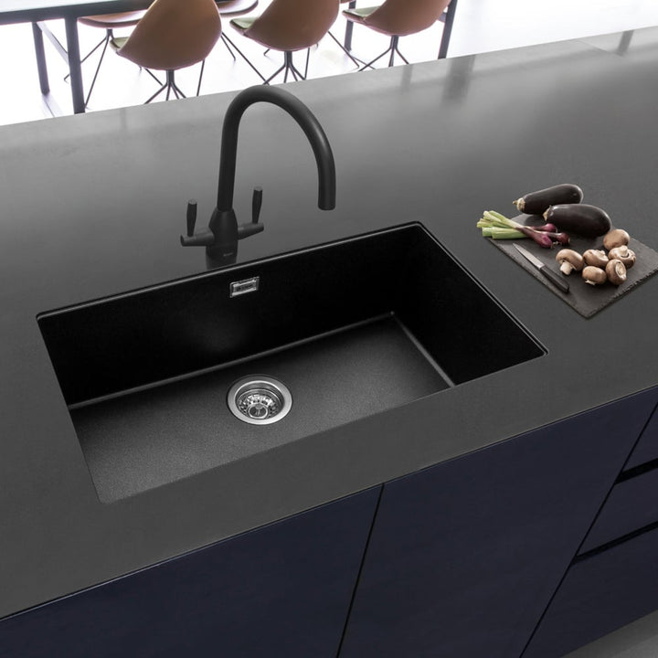 caple-leesti-760-10-bowl-anthracite-black-granite-undermnt-kitchen-sink--waste-